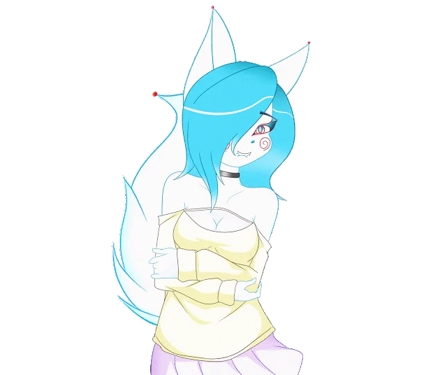 alpha_channel animated anthro arctic_fox bite biting_lip black_choker black_jewelry black_necklace blue_hair blue_nose bottomwear breasts canid canine cheek_marks choker cleavage clothed clothing female fluffy fluffy_tail fox fur hair jewelry mammal necklace pupils short_playtime simple_background skirt solo subtle_animation topwear traced transparent_background unknown_artist unusual_pupils valdroxx_studios valdroxx_studios_(artist) white_body white_bottomwear white_clothing white_fur white_skirt yellow_blouse yellow_clothing yellow_topwear zafiro_(cristali)