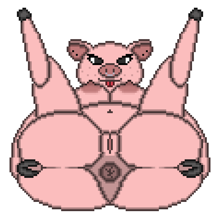 anthro anus big_butt breasts butt chubby_female domestic_pig facial_piercing female fingers freckles genitals hooved_fingers hooves mammal nipples nose_piercing piercing pink_body plump_labia presenting presenting_anus presenting_pussy puffy_anus pussy riquediaz slightly_chubby solo suid suina sus_(pig) tongue tongue_out