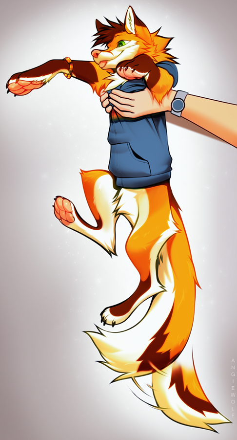 2021 4_toes angiewolf canid canine clothed clothing digital_media_(artwork) feet feral fox fur mammal orange_body orange_fur pawpads paws smile toes