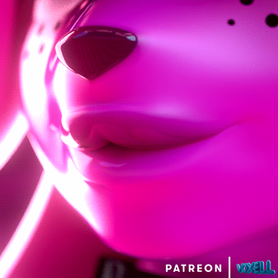 1:1 3d_(artwork) 3d_animation android animated anthro collar digital_media_(artwork) domestic_cat english_text felid feline felis female freckles fur high_framerate hybrid kissing lagomorph leporid lips loop low_res machine male mammal mouth_shot open_mouth piercing pink_body pink_fur pink_nose pixell rabbit robot rubber short_playtime solo teeth text text_on_collar thick_lips tongue voxell_voxell