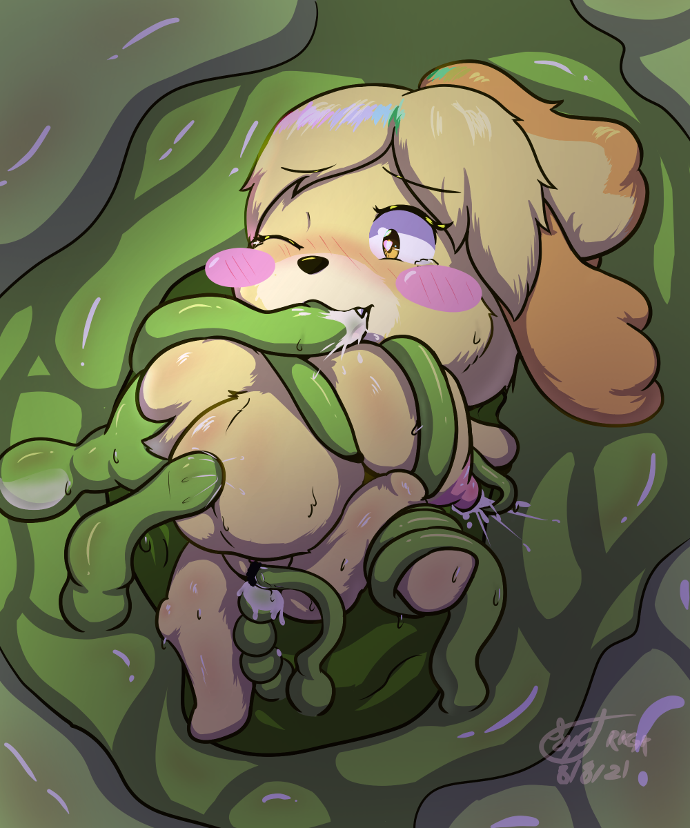 &lt;3 &lt;3_eyes 5:6 animal_crossing anthro bdsm belly big_belly big_breasts bodily_fluids bondage bound breasts canid canine canis chibi cum cum_in_ass cum_in_mouth cum_inside domestic_dog female flesh_structure genital_fluids genitals hi_res huge_breasts isabelle_(animal_crossing) mammal milk navel navel_fetish navel_penetration nintendo nipples one_eye_closed one_leg_up oral oral_penetration penetration pregnant pregnant_sex pussy raised_leg seedbed sex solo sucking syst tentacle_in_mouth tentacle_penetration tentacle_sex tentacles vaginal vaginal_penetration video_games