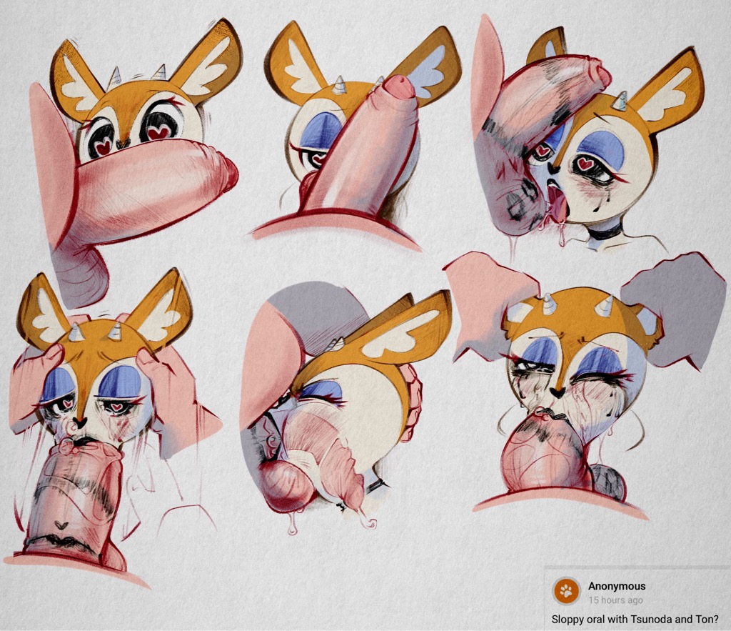 &lt;3 &lt;3_eyes 2021 aggressive_retsuko antelope anthro anthro_penetrated ball_lick ball_worship balls black_lipstick bodily_fluids bovid deep_throat director_ton domestic_pig drooling duo ear_grab english_text erection face_fucking faceless_character faceless_male female female_focus female_penetrated forced forced_oral foreskin genitals head_grab horn humanoid_genitalia humanoid_penis interal internal internal_oral irrumatio kiss_mark licking lipstick lipstick_ring makeup male male/female male_penetrating male_penetrating_female mammal mascara mascara_tears oral oral_penetration partially_retracted_foreskin penetration penile penile_penetration penis running_mascara saliva sanrio sequence sex simple_background solo_focus suid suina sus_(pig) text tongue tongue_out tsunoda two-handed_face_fucking white_background xu53r