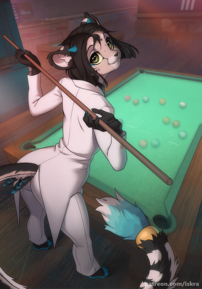 2021 5_fingers anthro black_hair detailed_background digital_media_(artwork) eyebrows eyelashes feet felid feline female fingers green_eyes hair iskra looking_at_viewer mammal smile solo standing toes