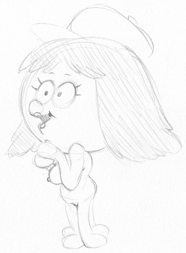 anthro breasts cephalopod clothing coleoid eyebrows eyelashes hair hat headgear headwear jellystone_(hbo_max) lipstick makeup marine mollusk monochrome multi_leg multi_limb nipples non-mammal_breasts octopodiform open_mouth open_smile sbshouseofpancakes sketch smile solo squiddly_diddly traditional_media_(artwork)