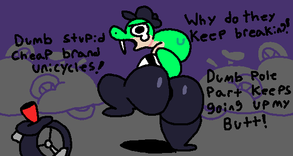 angry animated anthro big_butt butt female huge_butt lucy_swallows reptile scalie short_playtime snake solo superiorfoxdafox unicycle
