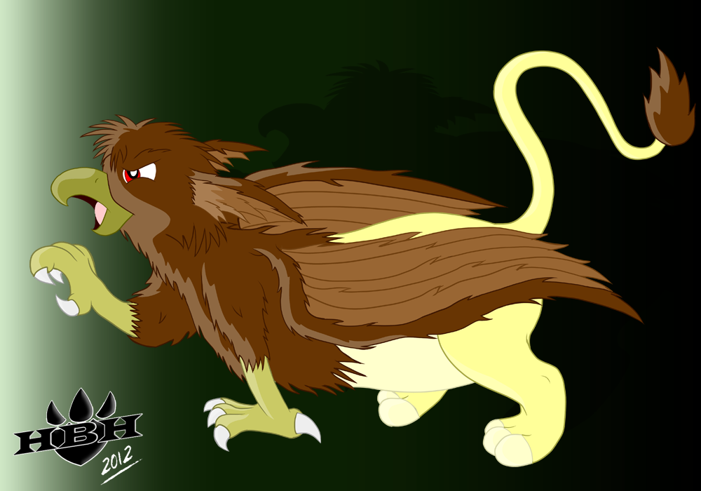 2012 angry avian beak brown_body brown_feathers feathers feral gideon_(hatchlingbyheart) gryphon hatchlingbyheart male mythological_avian mythology quadruped slightly_chubby solo talons