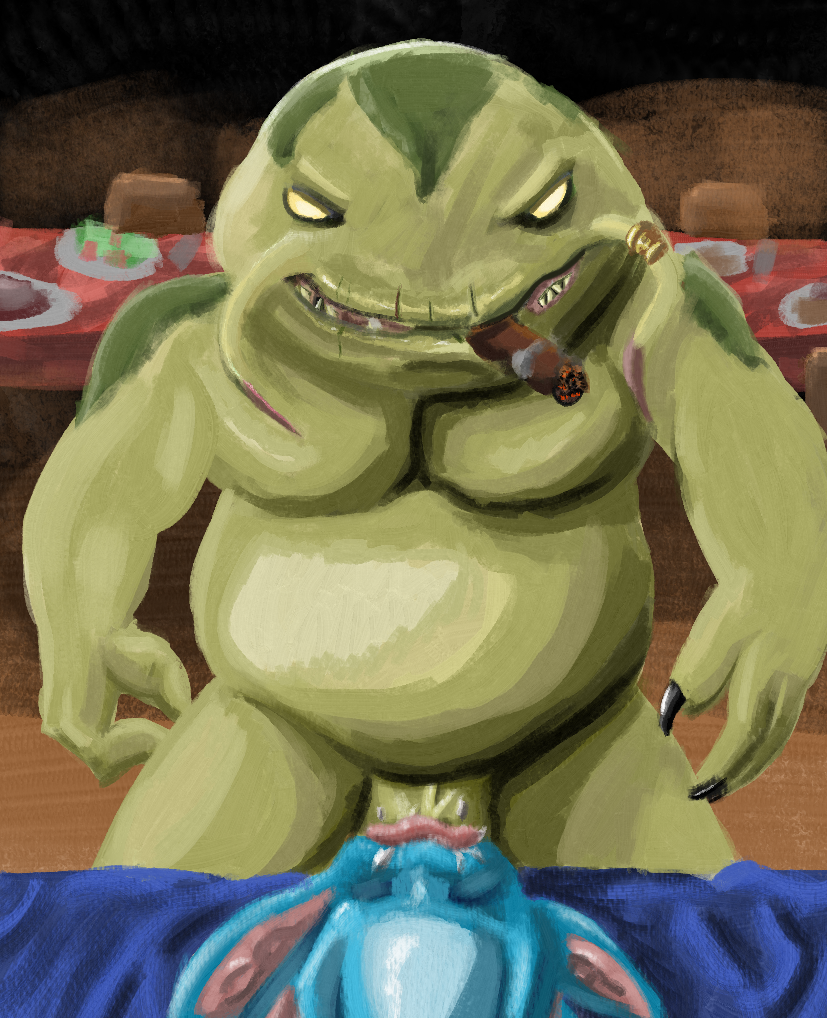 2021 3_fingers amphibian anthro anthro_on_anthro anthro_penetrated anthro_penetrating anthro_penetrating_anthro arm_markings barbel_(anatomy) barely_visible_genitalia barely_visible_penis belly biceps big_belly big_dom_small_sub big_head big_mouth_(anatomy) big_muscles big_penis big_tongue black_claws blue_arms blue_body blue_face blue_neck blue_scales blue_tablecloth blue_tentacles bodily_fluids catfish chair cigar claws colored cum cum_on_face cum_on_penis cum_on_self cum_on_tongue deltoids detailed_background digital_media_(artwork) digital_painting_(artwork) dining_room dipstick_whiskers dominant duo exhibitionism face_fucking face_mounting facial_markings facial_scar fingers fish fizz_(lol) flesh_whiskers food forced forced_oral front_view furniture genital_fluids genitals green_belly green_body green_chest green_face green_fingers green_hands green_legs green_markings green_penis green_scales green_whiskers head_markings huge_pecs humanoid_hands hyper hyper_belly inside interspecies irrumatio larger_anthro larger_male league_of_legends light lip_scar looking_down_at_partner lying male male/male male_anthro male_penetrated male_penetrating male_penetrating_male marine markings multicolored_body multicolored_scales muscular muscular_anthro muscular_male no_pupils no_sclera obese obese_anthro obese_male on_back on_table open_mouth open_smile oral overweight overweight_anthro overweight_male penetration penile penis penis_base pink_tongue plate portrait pseudo_hair public public_exposure public_sex purple_body purple_markings purple_scales purple_whiskers quads red_tablecloth riot_games rough_sex scales scalie scar sex shaded sharp_teeth size_difference slim_anthro slim_male smaller_anthro smaller_male smile smoking smoking_cigar spread_legs spreading standing standing_sex table tablecloth tahm_kench_(lol) teeth tentacle_hair tentacles thebigblackcod thick_penis three-quarter_portrait tongue two_tone_body two_tone_scales two_tone_whiskers vein veiny_penis video_games whisker_markings white_body white_chest white_scales yellow_eyes yordle