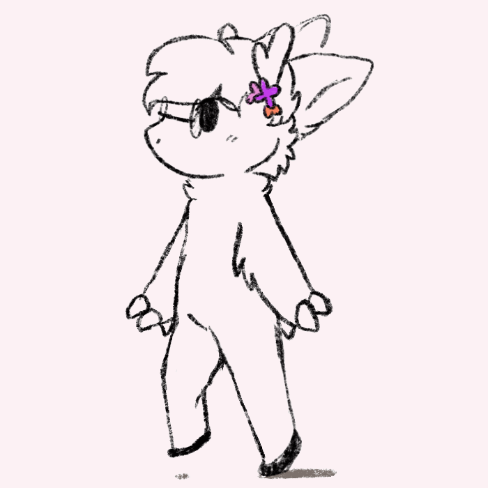 1:1 animated anonymous_artist cervid eyewear flowers_in_hair glasses male mammal short_playtime solo walking