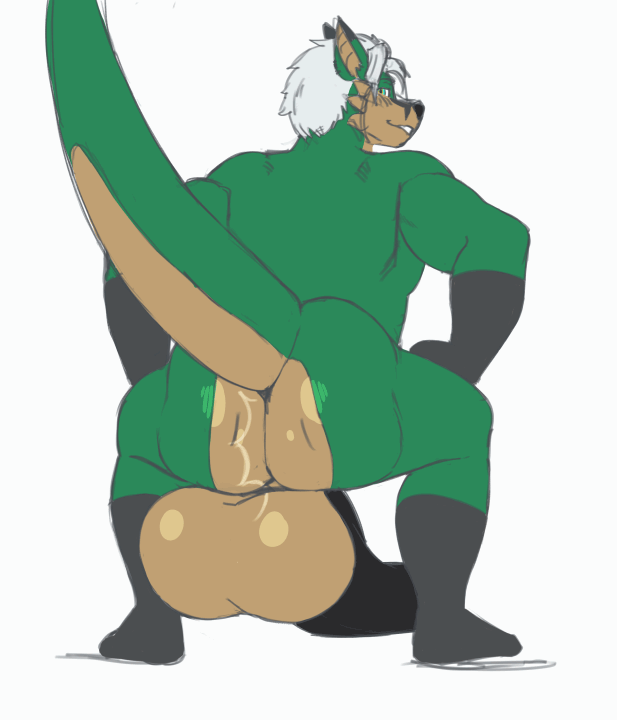 animated anthro anus ass_clapping balls big_balls big_butt big_penis bouncing_balls bouncing_butt bouncing_penis butt canid canine dragon fox genitals gloves_(marking) green_body hair huge_balls huge_butt hybrid jin_(jindragowolf) jindragowolf leg_markings looking_at_viewer looking_back looking_back_at_viewer male mammal markings nude penis rear_view scalie short_playtime simple_background socks_(marking) solo twerking white_hair