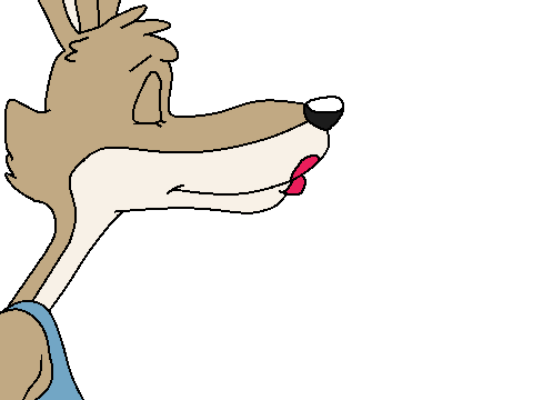 4:3 animated anthro blinky_bill_(series) canid canine canis clothed clothing daisy_dingo digital_media_(artwork) dingo dragonboy618 female kiss_mark kissing lipstick low_res makeup mammal seductive short_playtime simple_background smile solo