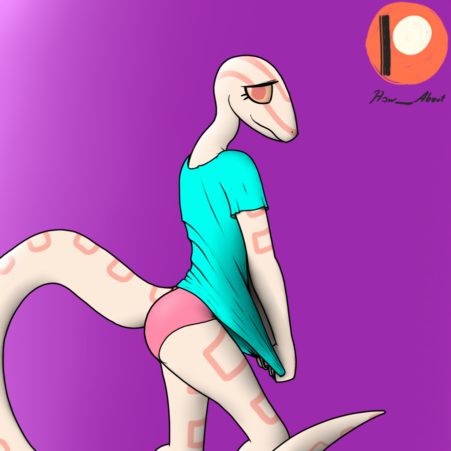 1:1 albino anthro arm_markings biped blue_clothing blue_shirt blue_topwear clothed clothing clothing_pull colubrid corn_snake cornelia_(glacierclear) covering covering_crotch covering_self facial_markings female head_markings how-about lampropeltini leg_markings long_neck looking_at_viewer markings orange_sclera panties pink_body pink_clothing pink_eyes pink_panties pink_scales pink_stripes pink_underwear pulling_shirt_down rat_snake red_eyes reptile reptile_tail scales scalie shirt shirt_pull shy simple_background slim smile snake solo stripes tail_markings tan_body tan_sclera topwear topwear_pull underwear