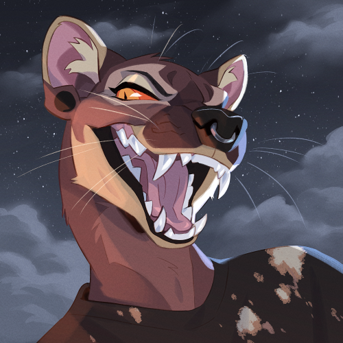 1:1 2021 anthro black_lips black_nose clothed clothing detailed_background digital_media_(artwork) euplerid fossa jjeniac lips low_res male mammal night open_mouth orange_eyes orange_sclera outside sky star starry_sky teeth tongue