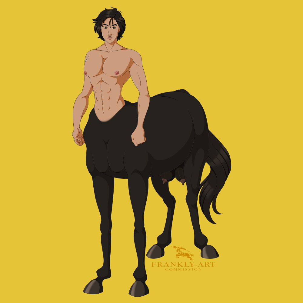 1:1 abs adam_driver alternate_sex alternate_species andromorph black_hair burberry centaur equid equid_taur equine frankly-art hair hooves horse humanoid humanoid_taur intersex kylo_ren lips logo male mammal mammal_taur muscular muscular_intersex muscular_male navel nipples pecs simple_background solo taur taurification teats udders waist yellow_background