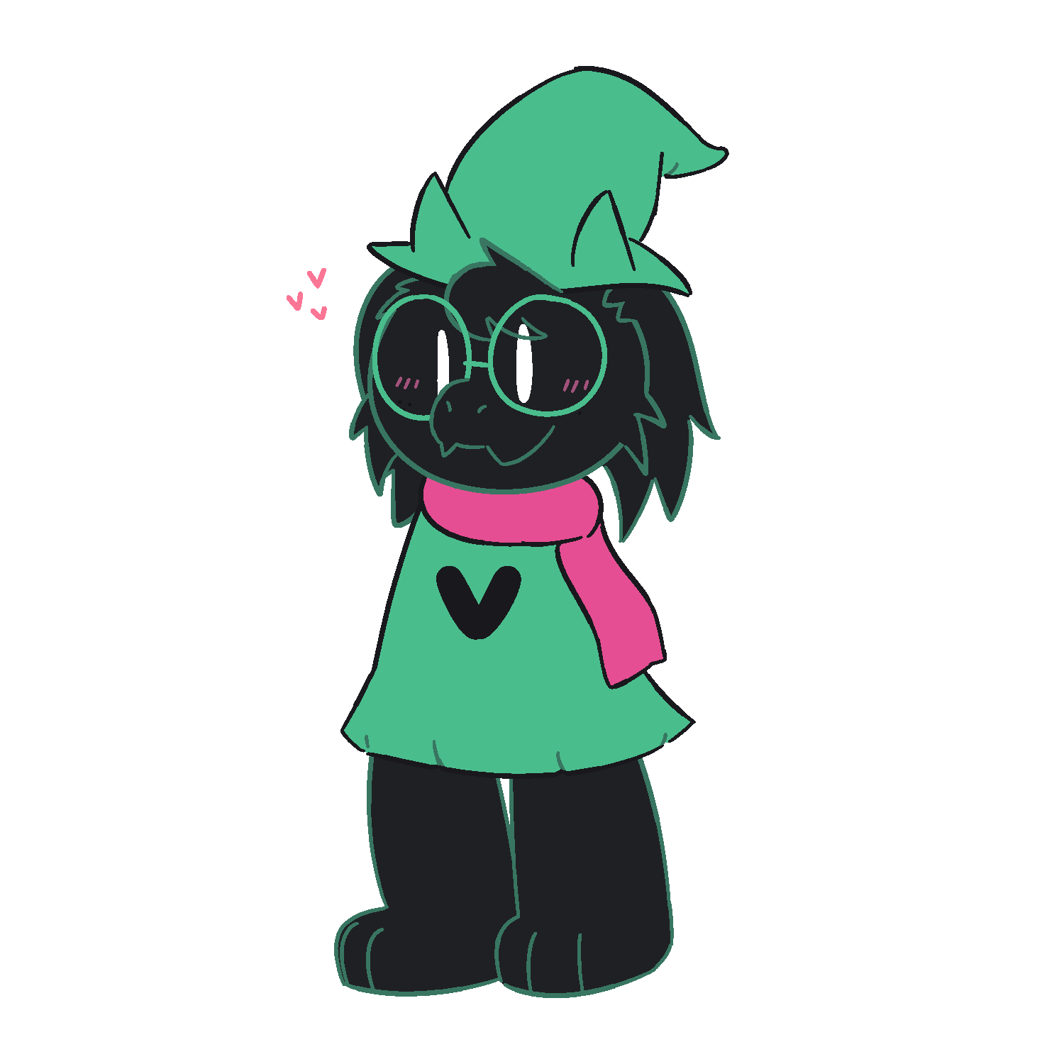 &lt;3 1:1 2021 3_toes alpha_channel ambiguous_gender anthro aroohwahoou barefoot biped black_body black_fur blush blush_lines border bovid caprine clothing colored_outline cute_fangs dated deltarune eyewear feet freckles fur glasses goat green_clothing green_hat green_headwear hat headgear headwear hi_res male_(lore) mammal paws pink_scarf plantigrade ralsei round_glasses scarf simple_background solo toes transparent_background transparent_border undertale_(series) video_games white_eyes