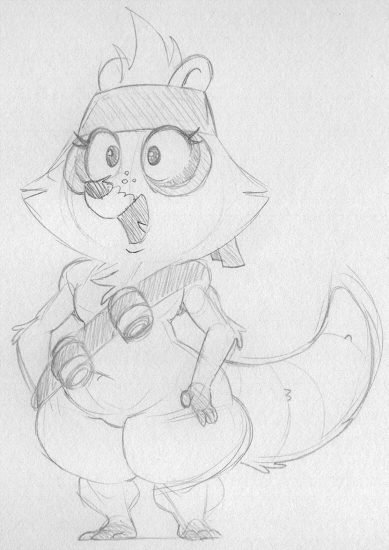 anthro bandanna bandolier beverage beverage_can big_calves breasts chest_tuft cute_fangs electronic_arts featureless_breasts featureless_crotch hands_on_hips kerchief male mammal markings monochrome mostly_nude navel open_mouth peggle plantigrade popcap_games procyonid raccoon roxy_raccoon sbshouseofpancakes short_stack slightly_chubby soda solo striped_markings striped_tail stripes tail_markings thick_thighs traditional_media_(artwork) tuft video_games wide_hips