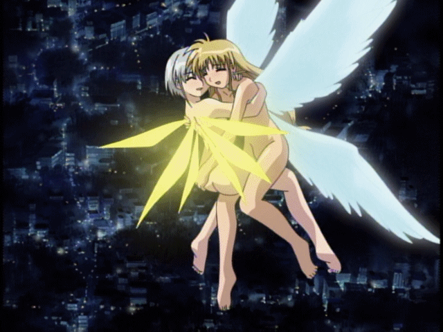 animated animated_gif character_request fairy fairy_wings flying multiple_girls nude screencap triangle_heart wings