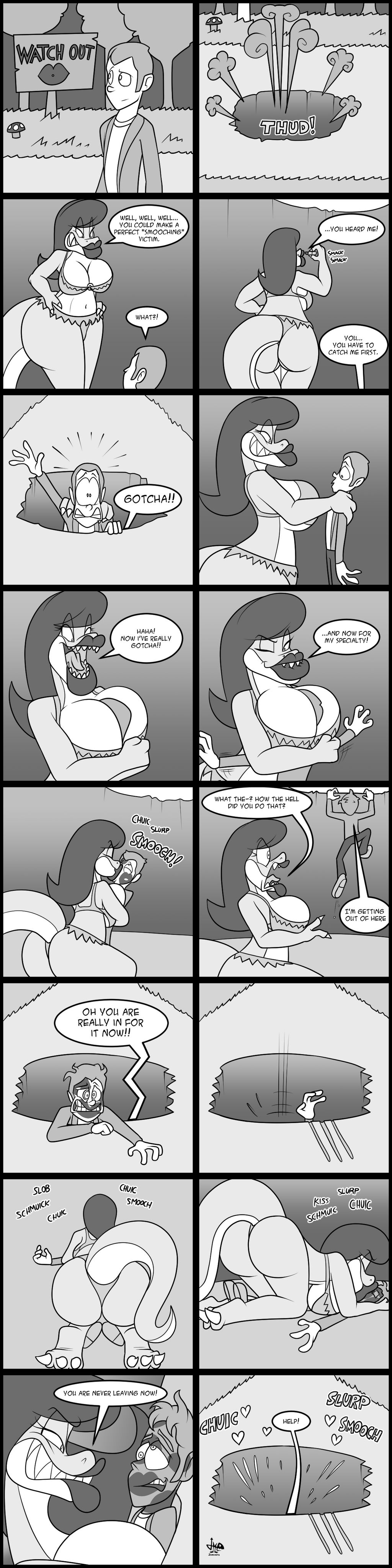 &lt;3 1:4 absurd_res anthro between_breasts big_breasts big_butt bite biting_lip breast_smother breasts butt clothed clothing comic diana_(jamearts) dinosaur dominant dominant_female duo english_text eye_through_hair female female_on_top forced fungus grass hair hi_res hole_(pit) human human_on_anthro interspecies jamearts kiss_mark kissing lingerie lips lipstick long_image makeup male male/female mammal monochrome multiple_images mushroom on_top open_mouth pitfall_trap plant rape rear_view reptile scalie sharp_teeth sign signature skimpy smile smothering solo sound_effects submissive submissive_male tall_image teeth text theropod thick_lips thick_thighs tongue tongue_out translucent translucent_hair tree tyrannosaurid tyrannosaurus tyrannosaurus_rex
