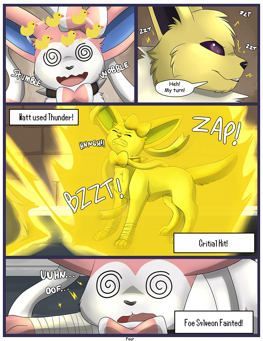 border comic conditional_dnp eeveelution feral group jolteon male nintendo pok&eacute;mon pok&eacute;mon_(species) sylveon umbreon video_games watt white_border xxgato yami_(xxgato)