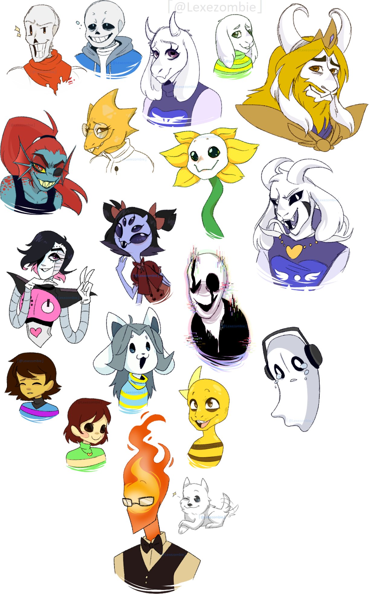 alphys animal_humanoid annoying_dog_(undertale) anthro arachnid arthropod asgore_dreemurr asriel_dreemurr asriel_dreemurr_(god_form) bone bovid canid canine caprine chara_(undertale) clothed clothing felid feline fish fish_humanoid flower flowey_the_flower fur gaster ghost goat grillby hair happy hi_res human humanoid lexezombie machine mammal marine marine_humanoid mettaton monster_kid muffet napstablook open_mouth papyrus_(undertale) plant protagonist_(undertale) reptile robot sans_(undertale) scalie simple_background smile spider spirit tem temmie_(undertale) topwear toriel undead undertale undertale_(series) undyne video_games white_body white_fur