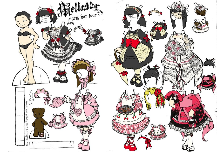 doll frill_(disambiguation) frilly goth invalid_tag lolita_(fashion) lolita_fassion paper_doll toy