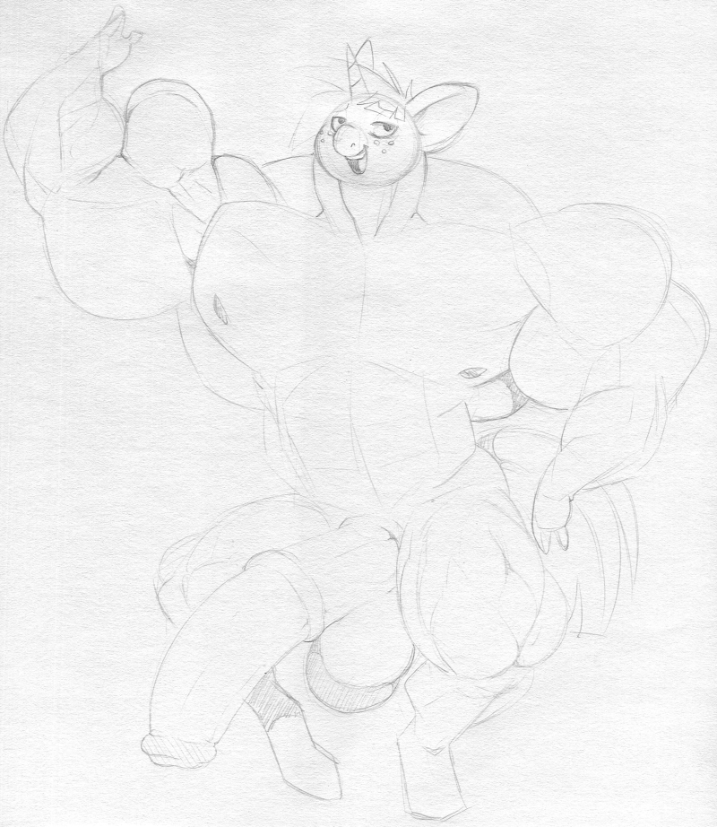 2020 abs animal_genitalia animal_penis anthro big_muscles equid equine equine_penis fingers freckles friendship_is_magic genitals hair half-closed_eyes hasbro horn huge_muscles hyper hyper_muscles male mammal monochrome muscular muscular_male my_little_pony narrowed_eyes penis sbshouseofpancakes smile snails_(mlp) solo standing traditional_media_(artwork) unicorn unicorn_horn