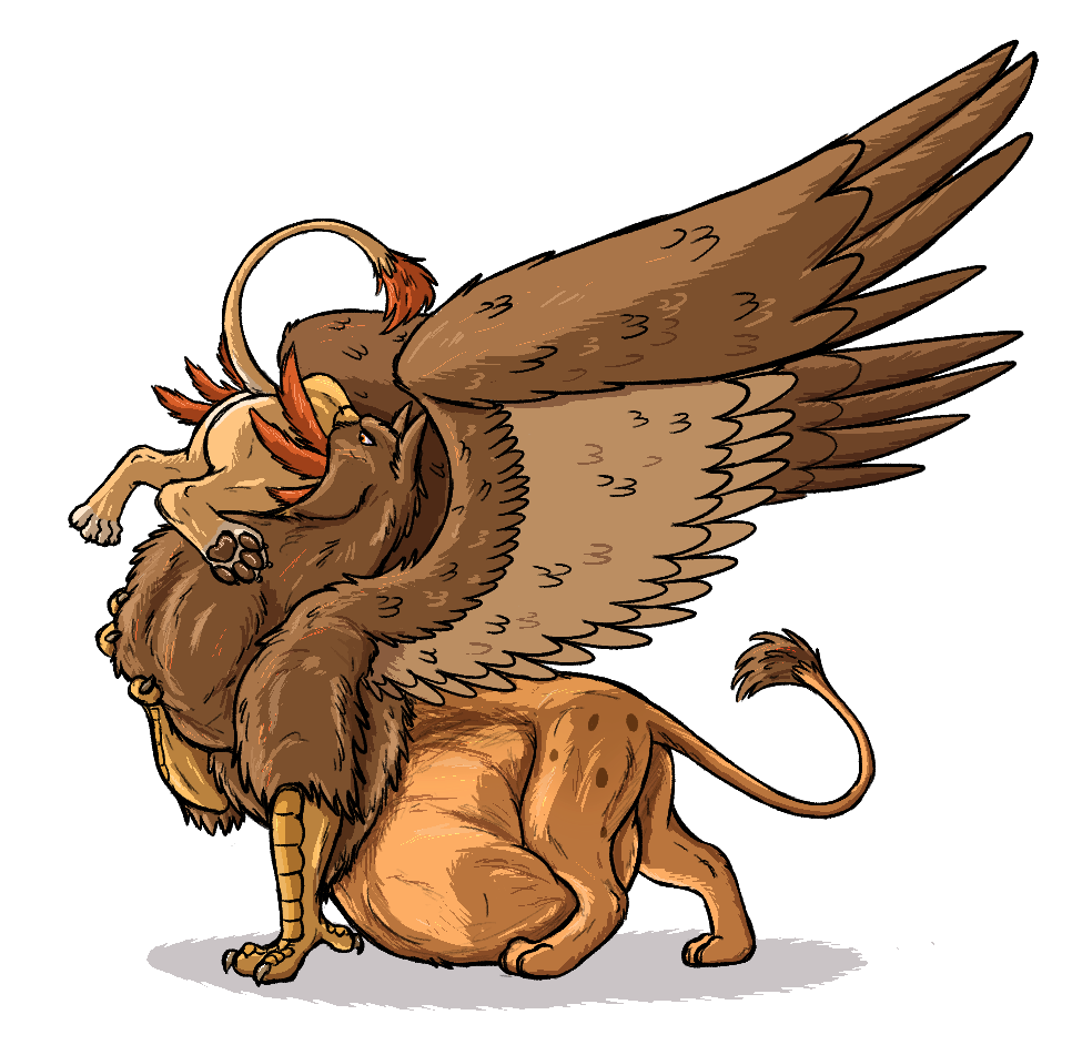 2021 accipitrid accipitriform ambiguous_gender avian beak belly big_belly bird brown_body brown_feathers brown_fur cel_shading claws dominant dominant_male duo eagle feathers felid feral feral_on_feral fur gryphon hybrid lion male male/ambiguous mammal mythological_avian mythology neck_bulge pantherine pawpads raised_tail shaded simple_background soft_vore spots spread_wings swallowing tail_tuft talons thatgryphonguy tuft vore wings yellow_body yellow_fur