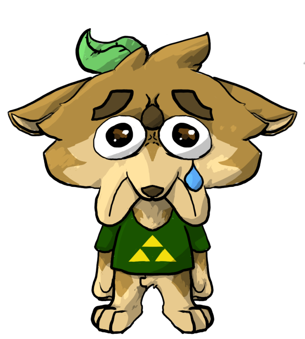 anonymous_artist anthro bodily_fluids bwomp canid canine canis crying domestic_dog front_view husky male male/male mammal nintendo nordic_sled_dog sad solo spitz tears the_legend_of_zelda video_games
