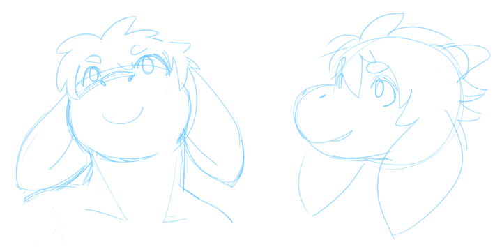 anthro blue_and_white different_angles dragon durg floppy_ears furry monochrome scalie