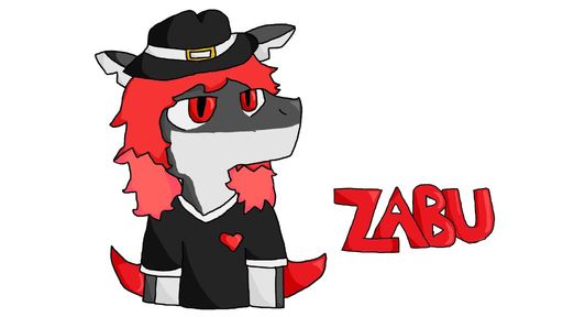 &lt;3 anthro black_clothing black_shirt black_topwear clothing eye_markings fish grey_body hair hat headgear headwear male marine markings mouthless multicolored_body red_eyes red_hair serious shark shirt simple_background solo topwear two_tone_body unknown_artist zabu_sama