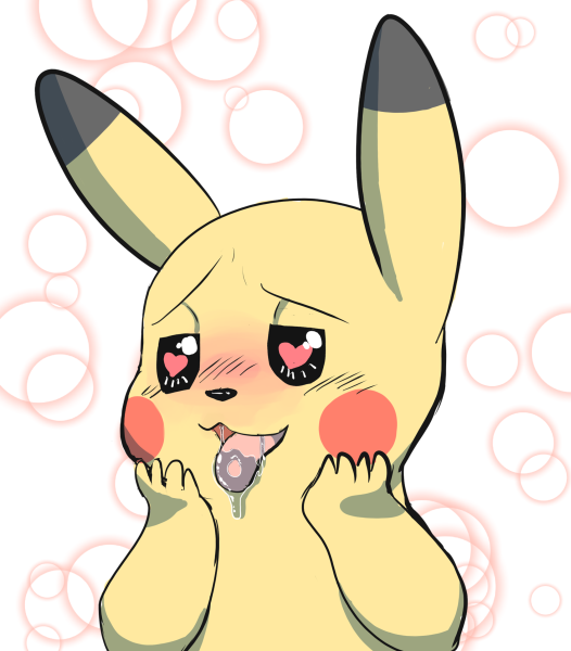 &lt;3 blush bubble feral icon nintendo pikachu pok&eacute;mon pok&eacute;mon_(species) solo source_request unknown_artist video_games yellow_body