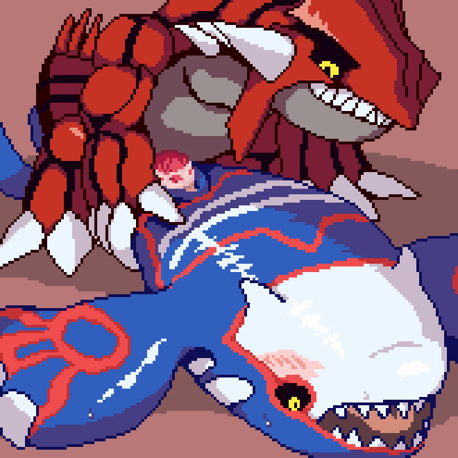 animated black_sclera blush bodily_fluids cetacean cetacean_pussy claws digital_media_(artwork) dragon duo female feral feral_on_feral genital_fluids genitals glistening glistening_body glistening_skin gomadare_(310329) groudon interspecies kyogre legendary_pok&eacute;mon lying male male/female mammal marine nintendo on_back open_mouth penetration penis pixel_(artwork) pixel_animation pok&eacute;mon pok&eacute;mon_(species) pussy_juice sharp_teeth short_playtime simple_background teeth vaginal vaginal_penetration video_games yellow_eyes