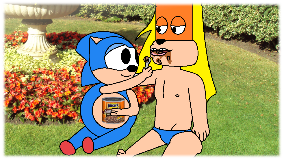 anthro bartleby_montclair clothed clothed/nude clothing duo eating male male/male messy nude sega sonic_the_hedgehog sonic_the_hedgehog_(series) speedo swimwear tamers12345