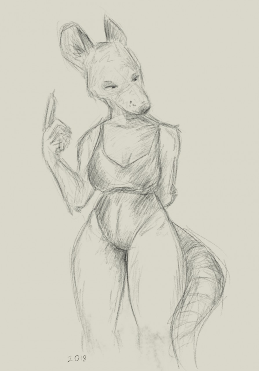 2018 anthro breasts clothed clothing female hi_res mammal murid murine one-piece_swimsuit rat rodent skunkwerks solo swimwear