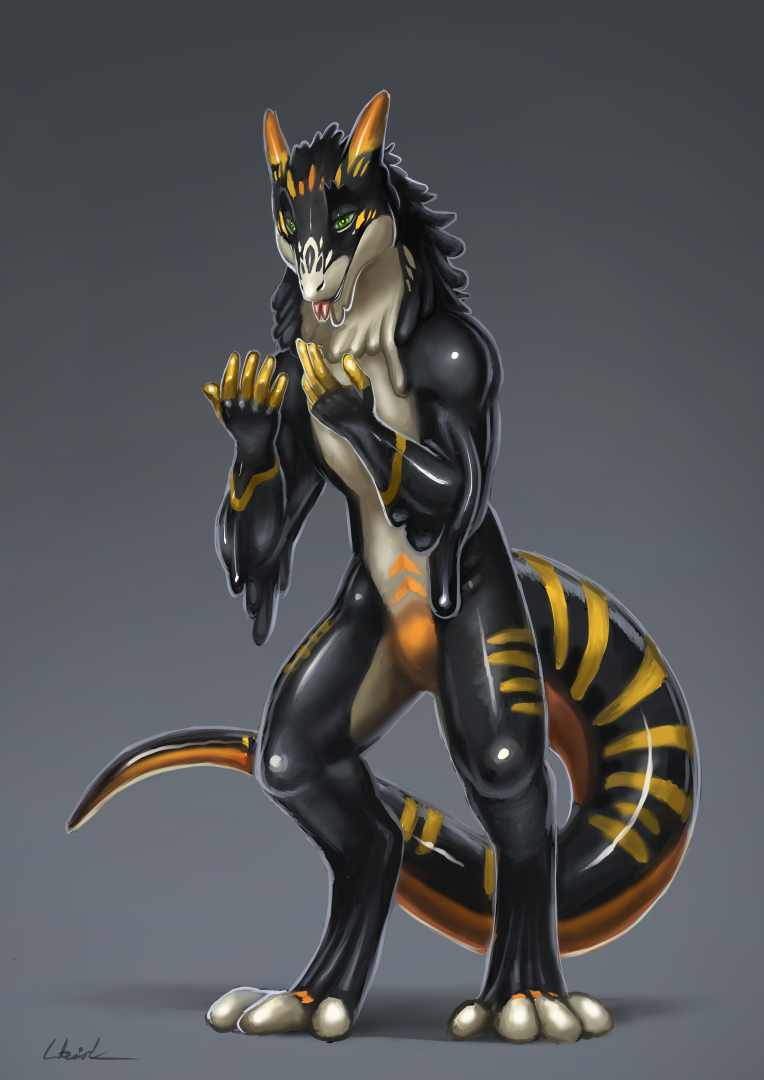 clothing dripping goo_(disambiguation) goopy kronas latex rhaenjarr rubber sergal suit