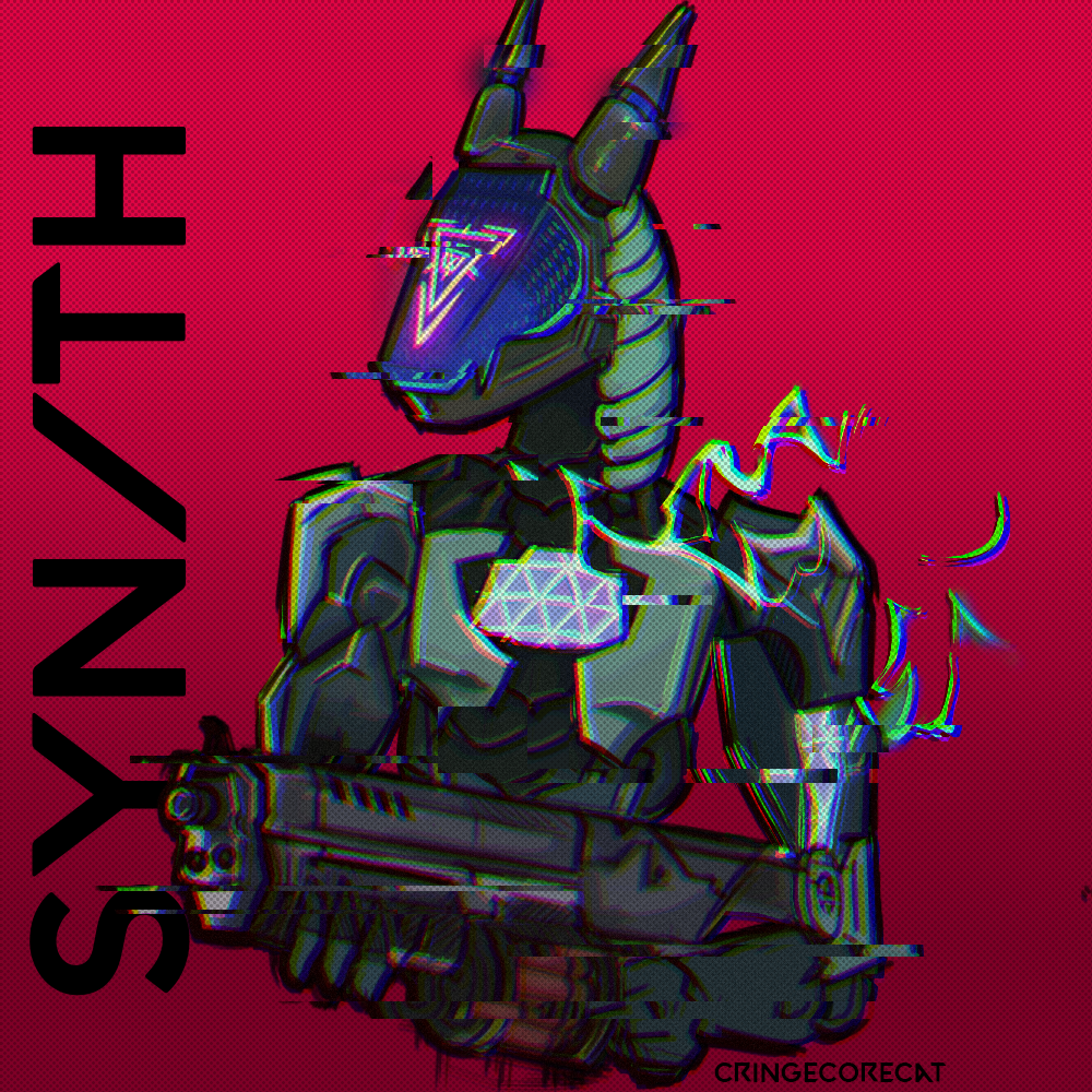 anthro cringecorecat glitch gun headshot_portrait kay/o_(valorant) machine male portrait protogen ranged_weapon riot riot_games robot robotic robotic_arm shotgun solo synth torso valorant video_games weapon