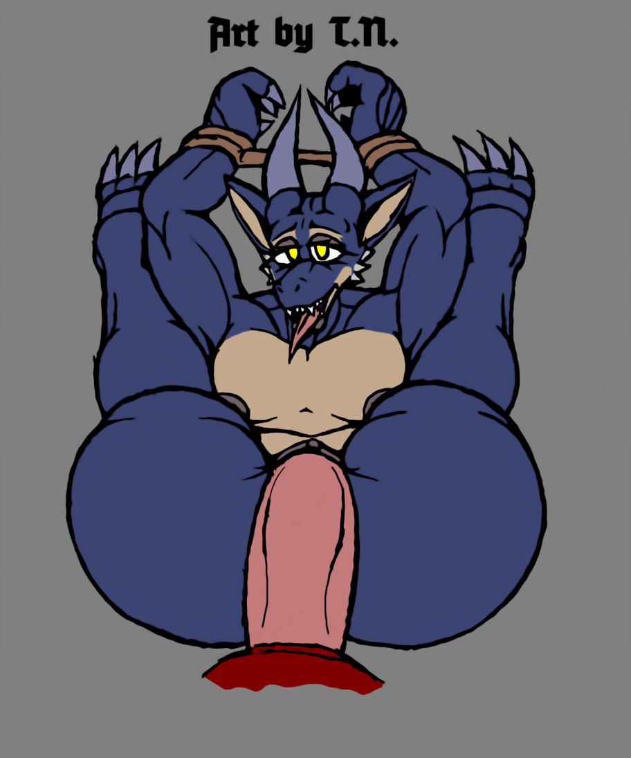 3_toes ahegao anthro bedroom_eyes big_butt big_penis blue_body blue_scales bns_arts bound breasts butt claws countershade_ears countershade_face countershade_torso countershading duo fangs feet female flat_chested genitals grey_lips grey_nipples hands_tied horn kobold lips looking_at_viewer looking_pleasured male male/female muscular muscular_female narrowed_eyes nipples penetration penis red_body red_scales scales scalie seductive sharp_claws sharp_teeth small_breasts t.n. tan_body tan_scales teeth thick_thighs toe_claws toes tongue tongue_out vaginal vaginal_penetration wide_hips yellow_eyes