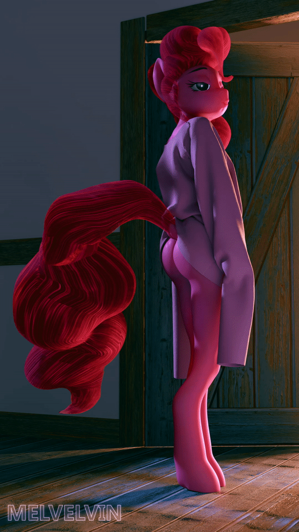 3d_(artwork) animated anthro blender_(software) bottomless breasts clothed clothing digital_media_(artwork) equid equine female flashing flashing_pussy friendship_is_magic genitals mammal melvelvin my_little_pony pink_body pinkie_pie_(mlp) pussy solo sweater sweater_lift sweater_only topwear topwear_only under_boob