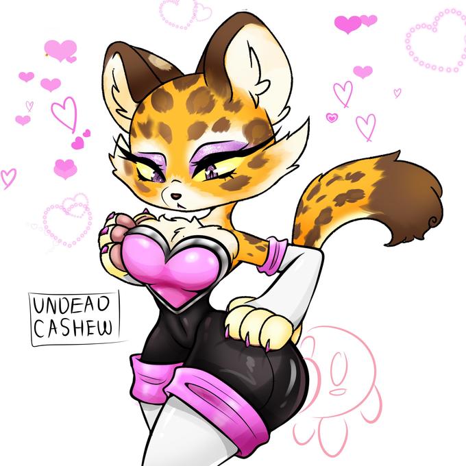 &lt;3 1:1 2022 :&lt; anthro big_breasts blush breasts clawroline claws cleavage clothed clothing crossover digital_drawing_(artwork) digital_media_(artwork) dress duo eyelashes eyeshadow felid female hand_on_hip kirby kirby_(series) kirby_and_the_forgotten_land leopard looking_at_breasts makeup mammal nintendo pantherine purple_eyeshadow rouge_the_bat sega simple_background size_difference sonic_the_hedgehog_(series) spots spotted_body standing thick_thighs undead_cashew video_games white_background