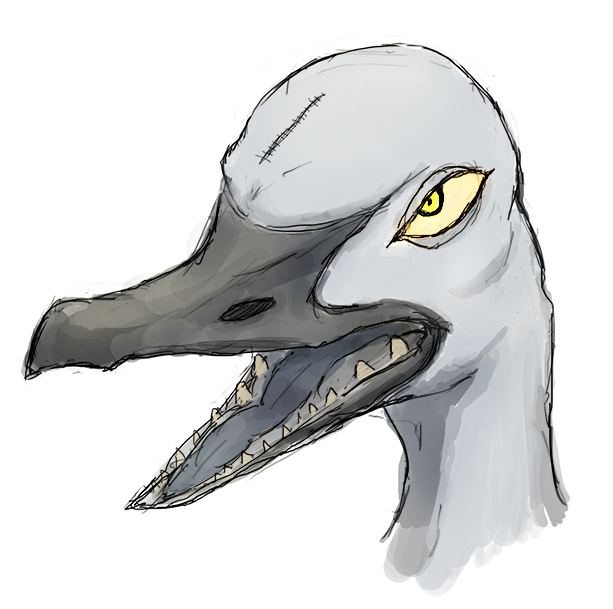 2014 ambiguous_gender anatid anseriform anserinae avian beak bird bittertooth black_tongue feral goose headshot_portrait looking_at_viewer looking_up open_mouth portrait scar simple_background solo teeth_showing tongue yellow_eyes