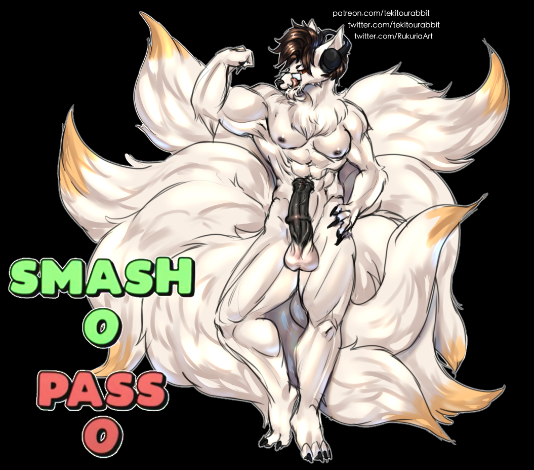 animal_genitalia animal_penis anthro equine_penis eyewear genitals glasses headphones male markiplier muscular muscular_anthro muscular_male ninetales nintendo nipples penis pok&eacute;mon pok&eacute;mon_(species) pokemon_legends_arceus solo tekitourabbit_(artist) video_games