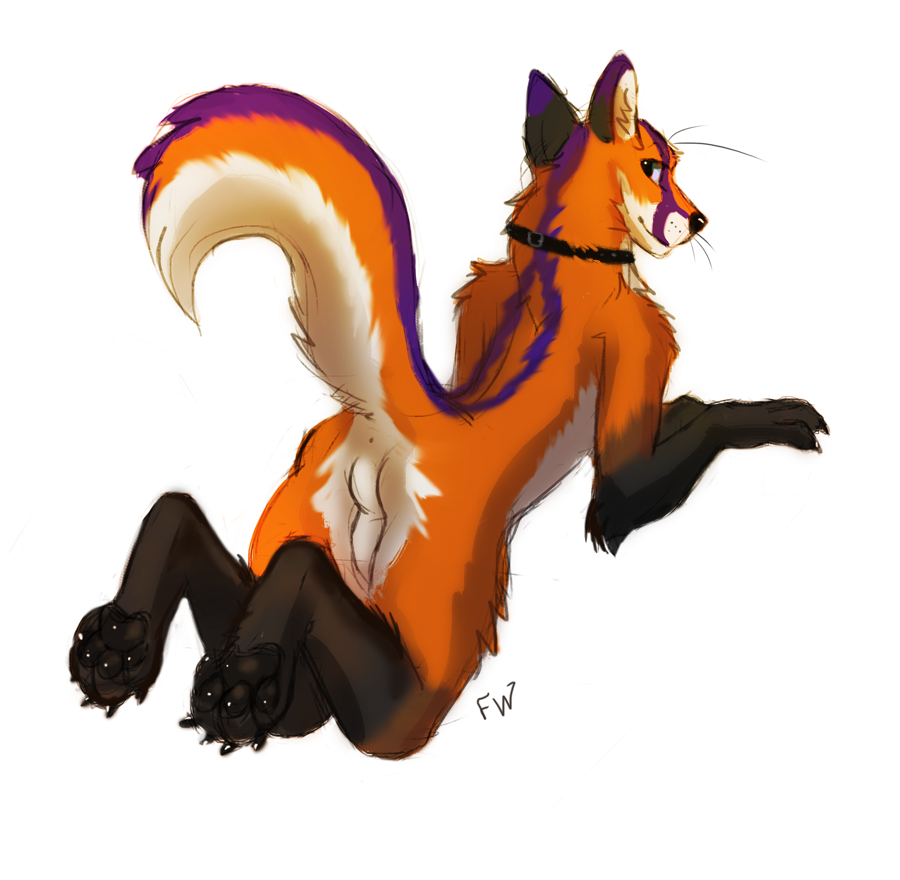 2022 4_toes anthro balls black_nose brown_body brown_fur canid canine digital_media_(artwork) feet fingers flashlioness fox fur genitals gloves_(marking) leg_markings male mammal markings orange_body orange_fur paws purple_body purple_fur simple_background socks_(marking) solo toes whiskers white_background white_balls white_body white_fur