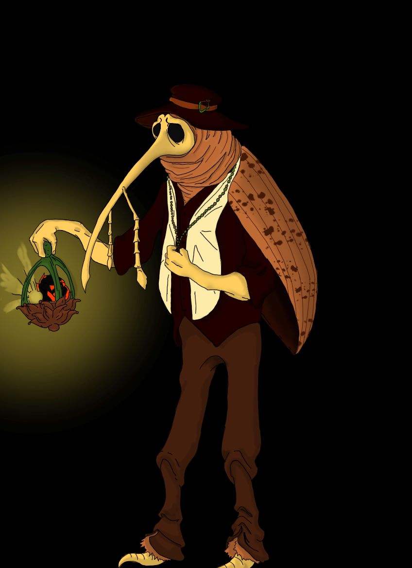 acorn acornweevil anthro arthropod beetle curculio digital_media_(artwork) doctor fan_character food fruit insect invalid_tag male nut_(fruit) plague_doctor plant shlickwick solo weevil