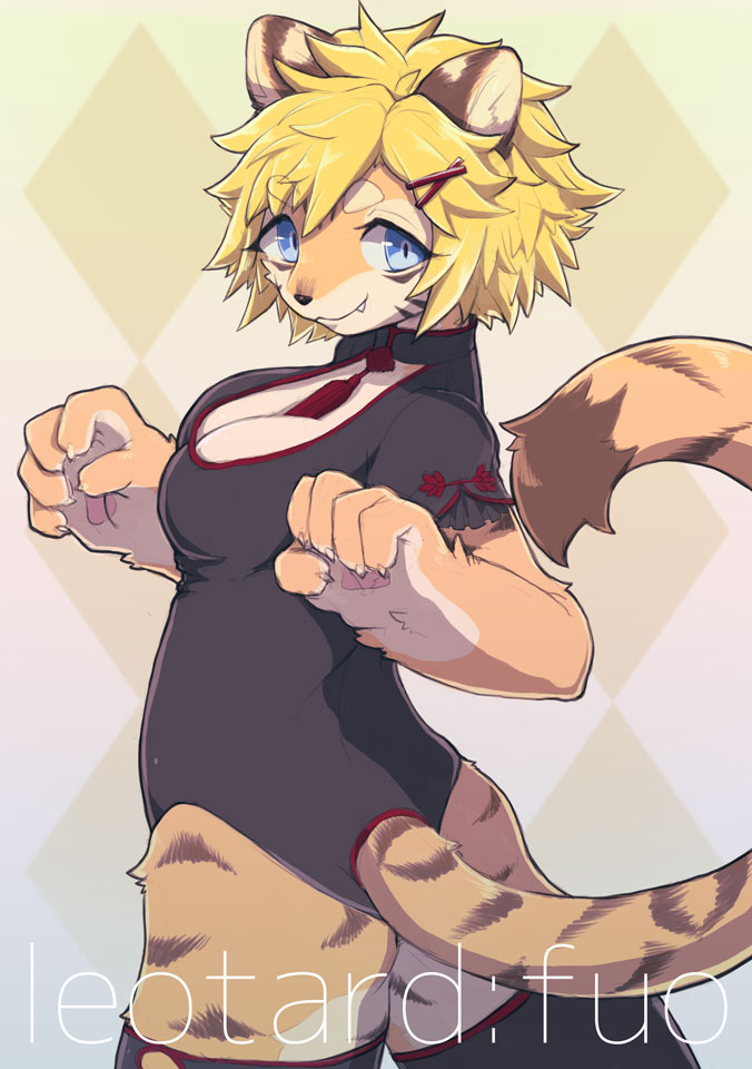 2018 5_fingers accessory anthro biped black_clothing black_legwear black_leotard black_nose blonde_hair blue_eyes breasts claws cleavage cleavage_cutout closed_smile clothed clothing countershade_face countershade_hands countershade_legs countershade_neck countershade_torso countershading cute_fangs digital_media_(artwork) dipstick_tail eyebrow_through_hair eyebrows facial_markings felid female finger_claws fingers fuo_(hanadaiteol) fur furgonomics hair hair_accessory hairclip hanadaiteol head_markings kemono legwear leotard mammal markings medium_breasts monotone_hair multicolored_body multicolored_fur orange_body orange_fur orange_tail pantherine pawpads pink_pawpads portrait raised_tail short_sleeves smile solo striped_body striped_face striped_fur striped_legs striped_markings striped_tail stripes tail_markings tan_body tan_claws tan_countershading tan_fur tan_inner_ear thick_eyebrows thigh_highs three-quarter_portrait tiger translucent translucent_hair