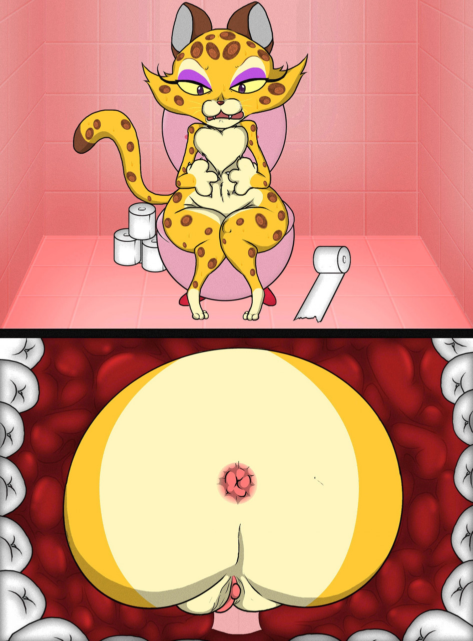 anthro anus bathroom belly big_butt blpanda butt clawroline dipstick_tail duo female fur genitals hi_res humiliation implied_scat kirby kirby_(series) looking_down male male/female markings nintendo pre_scat public_restroom public_toilet pussy restroom_stall sitting spots spotted_body spotted_fur straining tail_markings toilet toilet_bowl toilet_paper toilet_pov transformation video_games waddling_head wide_hips yellow_sclera