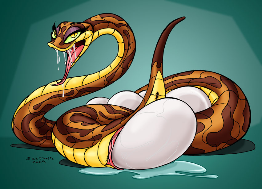 2009 bodily_fluids digital_media_(artwork) egg female feral jilo looking_at_viewer oviposition reptile saliva scalie simple_background snake solo tongue tongue_out
