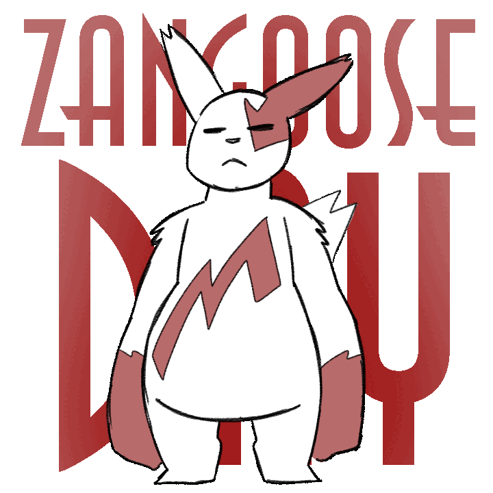 alpha_channel ambiguous_gender animated anthro bouncing dancing eyes_closed nintendo pok&eacute;mon pok&eacute;mon_(species) potoobrigham simple_background solo swaying text transparent_background video_games zangoose zangoose_day
