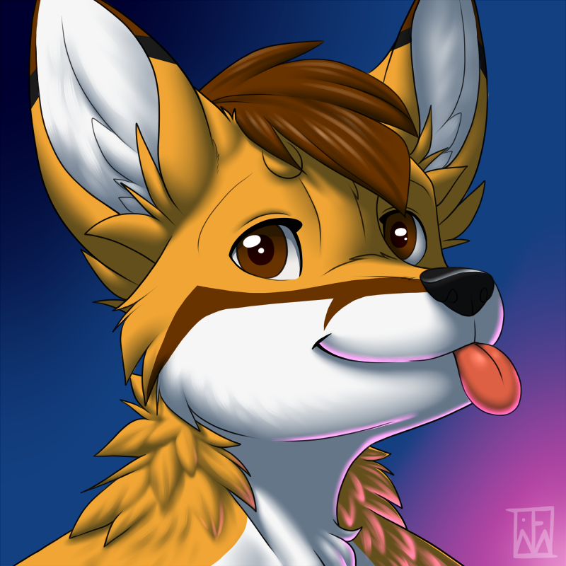 anthro blep canid canine comfy fox male male/male mammal profile_picture soft solo tongue tongue_out warm