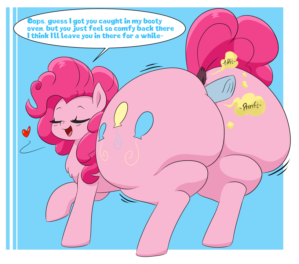 &lt;3 ambiguous_gender anal anal_vore big_butt blush butt chest_tuft cutie_mark dendollae dock earth_pony equid equine eyes_closed female female/ambiguous friendship_is_magic hair hasbro hooves horse mammal my_little_pony open_mouth open_smile pink_hair pink_tail pinkie_pie_(mlp) pony raised_tail smile sound_effects tuft vore