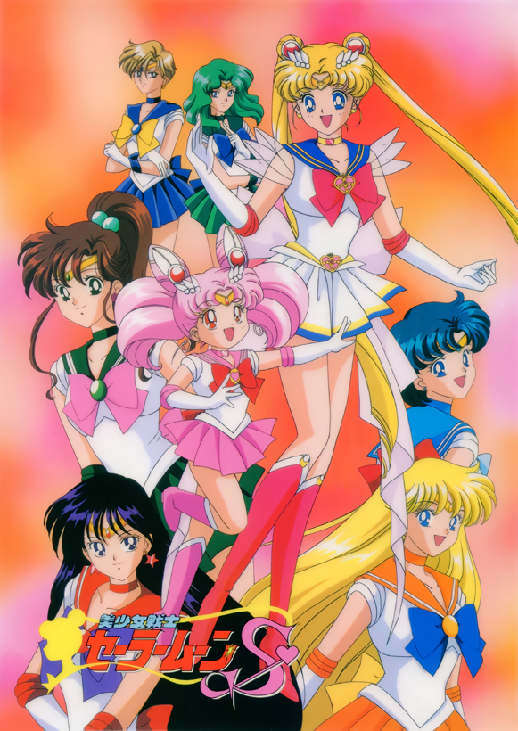 1990s_(style) aino_minako aqua_hair bishoujo_senshi_sailor_moon black_eyes black_hair blonde_hair blue_eyes blue_hair boots brooch brown_hair choker elbow_gloves gloves green_eyes green_neckwear heart heart_choker hino_rei jewelry kaiou_michiru kino_makoto knee_boots leotard long_hair magical_girl miniskirt mizuno_ami non-web_source official_art open_mouth pink_hair red_eyes retro_artstyle sailor_collar sailor_jupiter sailor_mars sailor_mercury sailor_moon sailor_neptune sailor_senshi sailor_uranus sailor_venus short_hair skirt smile super_sailor_moon ten'ou_haruka tiara tsukino_usagi twintails very_long_hair