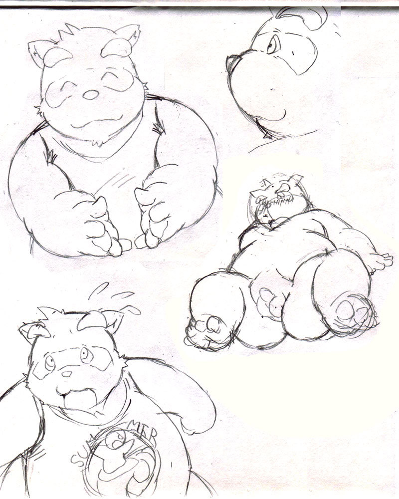 2014 anthro balls bbn belly big_belly blush butt canid canine clothing erection eyes_closed genitals kemono male mammal morenatsu overweight overweight_male penis raccoon_dog shirt sketch small_penis solo tanuki topwear unavailable_at_source video_games visual_novel young yukiharu_kuri